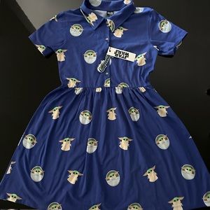 Grogu Cakeworthy button dress